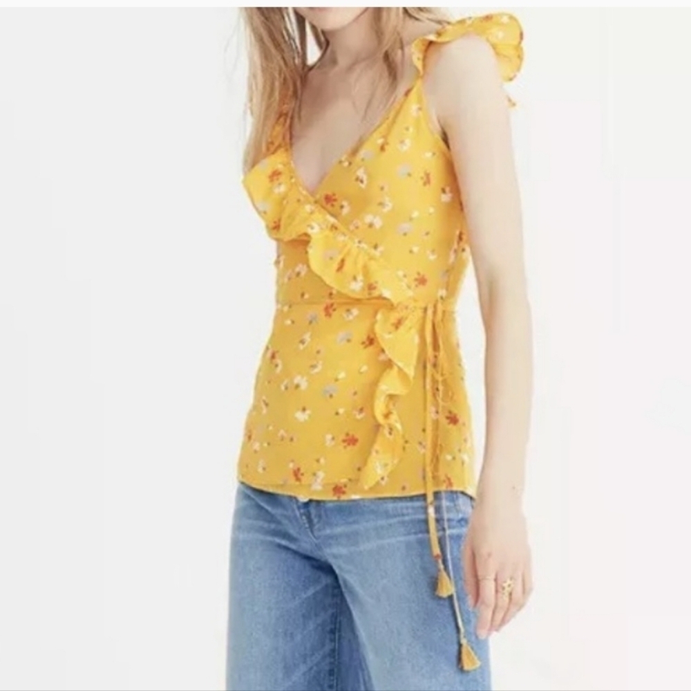 Madewell Silk Wrap Cami Top